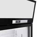 Väggfrys - 2100 mm - 346 l - från −22 till −18 °C - med 3 uppvärmda glasdörrar & 6 hyllor - svart