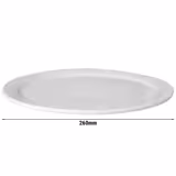(3 db) BUDGETLINE | Mammoet - Lapostányér - porcelán - Ø 26 cm - fehér