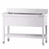 Spoeltafel voor pannen - 1000x600mm - met onderbouw & 1 spoelbak