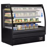 Supermarkt-wandkoelmeubel - 1500mm - 480 liter - 3 schappen - zwart