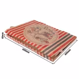 (50 pcs) Pizza Box - PIZZABÄCKER - 60.0x40.0x5.0cm