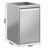 Poubelle PREMIUM – module sous plan – avec 2 bacs en plastique sur rails – compatible avec les meubles sous évier SSIE2 et ATK, profondeur 600 mm