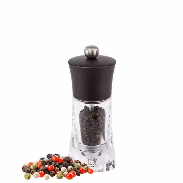 (6 pieces) PEUGEOT | OLÉRON - Pepper Mill - Chocolate Acrylic - Height: 140mm