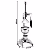 Commercial Manual Citrus Juicer - Ergonomic Handle(s) - Chrome - Chrome-Plated Cast Iron