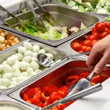 Saladette ECO - 900mm - 2 Türen - mit hohem Glasaufsatz für 2x GN 1/1 & 3x GN 1/6