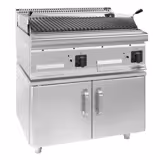 Gas lava stone grill - 14 kW - Tilting grill grid - incl. base with 2 doors