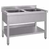 ECO mosogatóegység - 1000x600mm - alaplappal és 2 mosdókagylóval középen