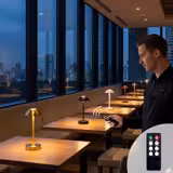 LED Table Lamp - ALVA MICRO - Rechargeable - Cordless - 3-step dimmable - Ø80mm - Grid - with Charging Dock