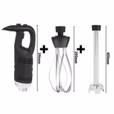 Mixeur plongeant professionnel Combi - pied démontable inclus - pied 400mm & Fouet - 650 W - Vitesse variable