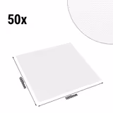 (50 pcs) Damask Square Tablecloth Porto Diamond - 100x100cm - White