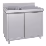 Lavello armadiato ECO - in acciaio inox - 1000x700mm - 1 vasca a sinistra