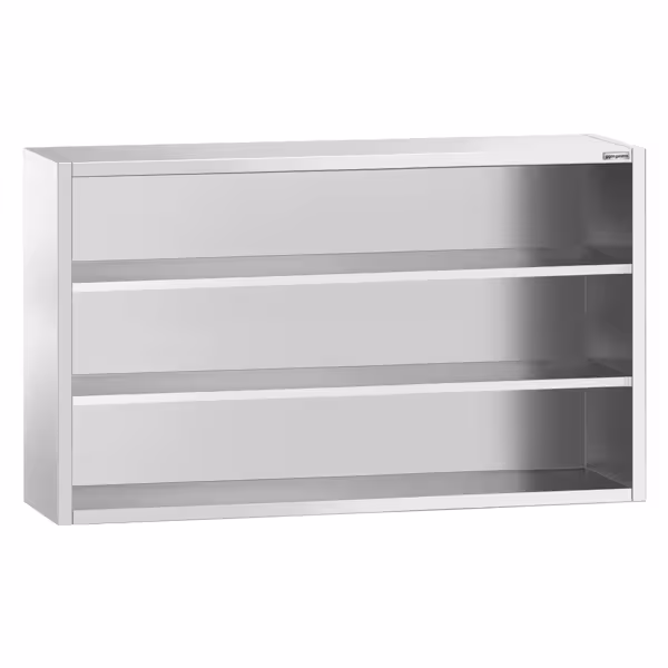 Väggskåp i rostfritt stål PREMIUM - 2000x400mm - utan skjutdörr - 1000mm högt