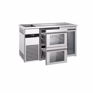 Pivski Štand PREMIUM - 1550x700mm - 1 Staklena Vrata & 2 Staklene Ladice 