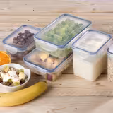 (6 stuks) LocknLock | Multifunctionele box Classic - 1 liter - met lekbak - transparant