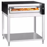 Sähköinen pizzauuni (samottikivipohja) - 1340x1270 mm - 9 x Ø 35 cm - enintään 400 °C - Digitaalinen - pinottava - sis. alusta