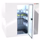 Cella frigorifera BT - 1500x1500mm - 2,80m³ - con monoblocco a parete - con pavimento - pannello 120mm