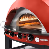 Gas Pizzaofen - 11x 25cm - Manuell - Rot - inkl. Untergestell