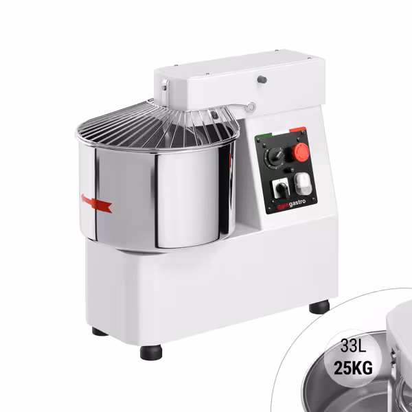 Deegkneedmachine / Spiraalkneder - 33L / 25kg deeg - vaste kom - met timer - 400V