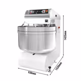 Spiraalkneder PREMIUM PLUS - 298l / 200kg - 2 snelheden - met vaste kom - 2 motoren - timerfunctie - 400V - speciaal voor brooddeeg