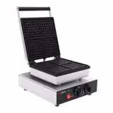 Aparat Gofre / Vafe Profesional - Simplu - Manual - 1,75 kW - Formă: 2 vafe belgiene Bruxelles 3x5 - Tavă aparat vafe teflonată