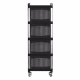 Mobile Stainless Steel & Plastic Shelving – 5 Tier - Side Panels - Medical Castors - 50 kg/Shelf - 800×500×1600 mm