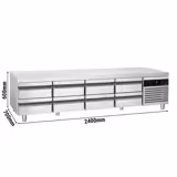 Base refrigerata PREMIUM [+2°/+8°C] - 2400mm - 310L - 8 cassetti