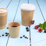 (1000 unidades) Vaso de papel - 100ml - 4 oz - Ø 62mm - Marrón