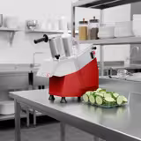Commercial Veg Prep Machine - 550W - incl. 5 Cutting/Grating Discs - Red