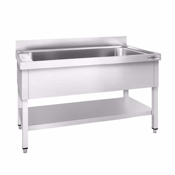 Chiuvetă pentru oale cu fundament 1,4 m - 1 cuva - lungime 120 x lăţime 50 x adâncime 35 cm
