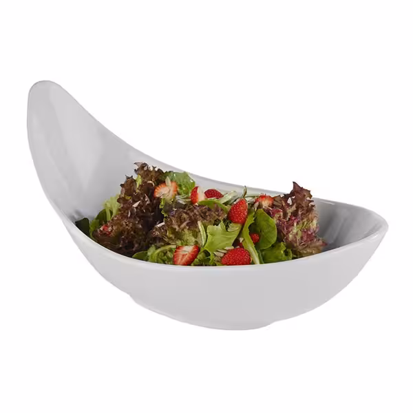(6 броя) Купа - GLOBAL BUFFET - Меламин - 3,3 литра - 440x250mm - Бяла