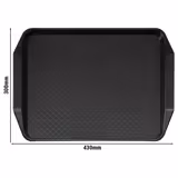 (24 pièces) CAMBRO | Plateau fast food – rectangulaire – 430×300 mm – profil haut avec poignées – Noir