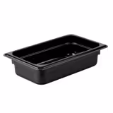 (6 stuks) Polycarbonaat GN-bak GN 1/4 - zwart - 1,70 liter - Diepte: 65mm