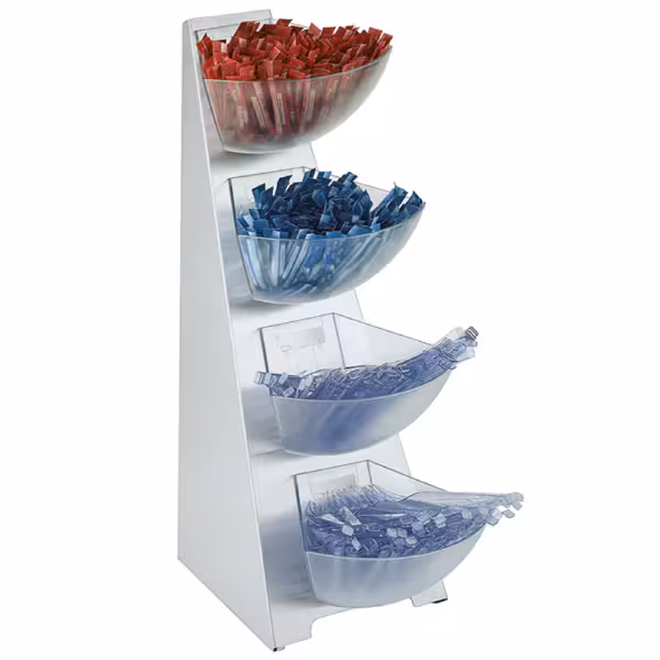 Etagere / Buffet Stand - MULTI RACK - Stainless steel frame - Transparent bins - Height: 530mm - with 4 shelves - suitable for 11455#6