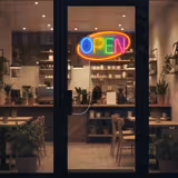 Led lichtbord - OPEN - dimbaar - Oranje - Bont - 420x250mm