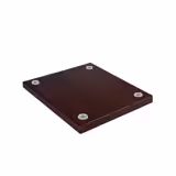 Vágódeszka - 250x400 mm - Vastagság: 20 mm - HACCP - HDPE 500 - barna - csúszásgátló gumitalpakkal