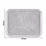 (12 stuks) CAMBRO | Polyester Versa dienblad - rechthoekig - 457x355mm - hoog profiel - Lichtgrijs