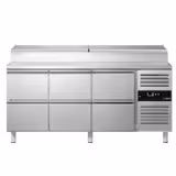 Zubereitungstisch PREMIUM - 1800mm - 10x GN 1/3 - 6 Schubladen