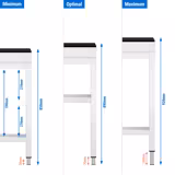 Pracovní stůl PREMIUM z nerezové oceli - 1600x800 mm - se spodní policí - vč. žulové pracovní desky