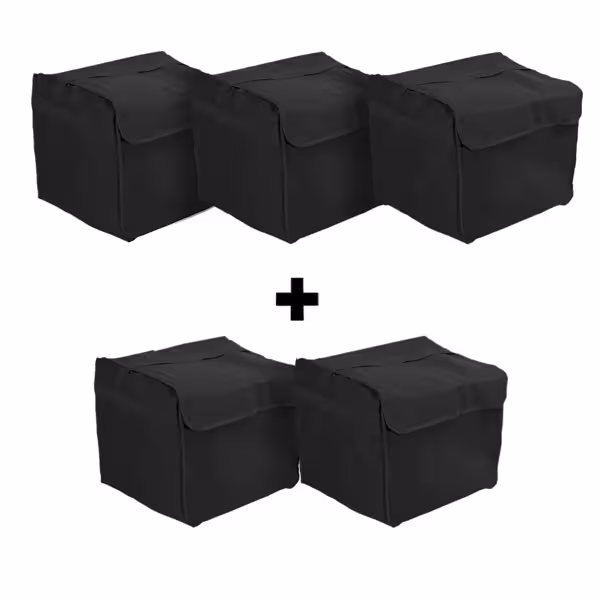 (5 pcs) Pizza Bag / Insulated Bag - each 8 pizza boxes 370x370mm - Black
