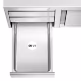 Työpöytäkaappi ruostumattomasta teräksestä ECO - 2000x700mm - 3 laatikkoa vasemmalla ja jalusta