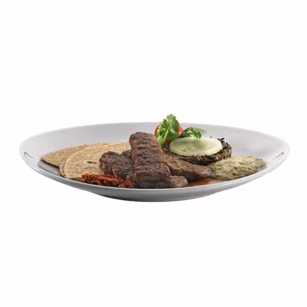 (12 szt.) ENTITY - Talerz grillowy - kwadratowy - Porcelana - 290x290mm - Biały