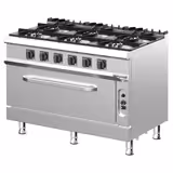 Gasfornuis - Giuseppe 700 - 1200x730mm - 49,0 kW - 6-pits - incl. gas statische oven - 10,0 kW