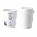 (500 pezzi) Bicchiere di carta Coffee to go - doppia parete - 200ml - 8 oz - Ø 80mm - bianco