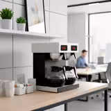 Máquina de café com filtro - 2x 1,8L - 4,04 kW - com placa térmica - incl. 2 jarras de cafeteira