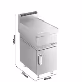 Neutral Element with Substructure - Mario 700 - 400x700x1000mm - Stainless Steel - GN 1/1 - with Drawer - 1x GN 1/1 or 2x GN 1/2