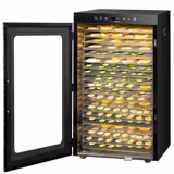 Food Dehydrator - with 20 Shelves - Stainless Steel - Digital Timer - 2kW