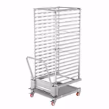 Four mixte – manuel – 40 × GN 1/1 ou 20 × GN 2/1 – avec système de lavage inclus & chariot à plateaux