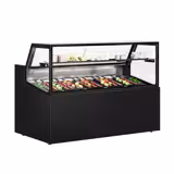 Koelvitrine - 1580x910mm - 230 liter - kleur zwart - dubbel glas