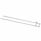 Spiedo doppio per girarrosto - 108x827x45mm - acciaio inox | maniglia in plastica - compatibile con EM742 & EM1484