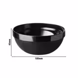 (6 pcs) Bowl - FRIENDLY - PET - 150ml - round - Ø 100mm - Depth: 45mm - Black